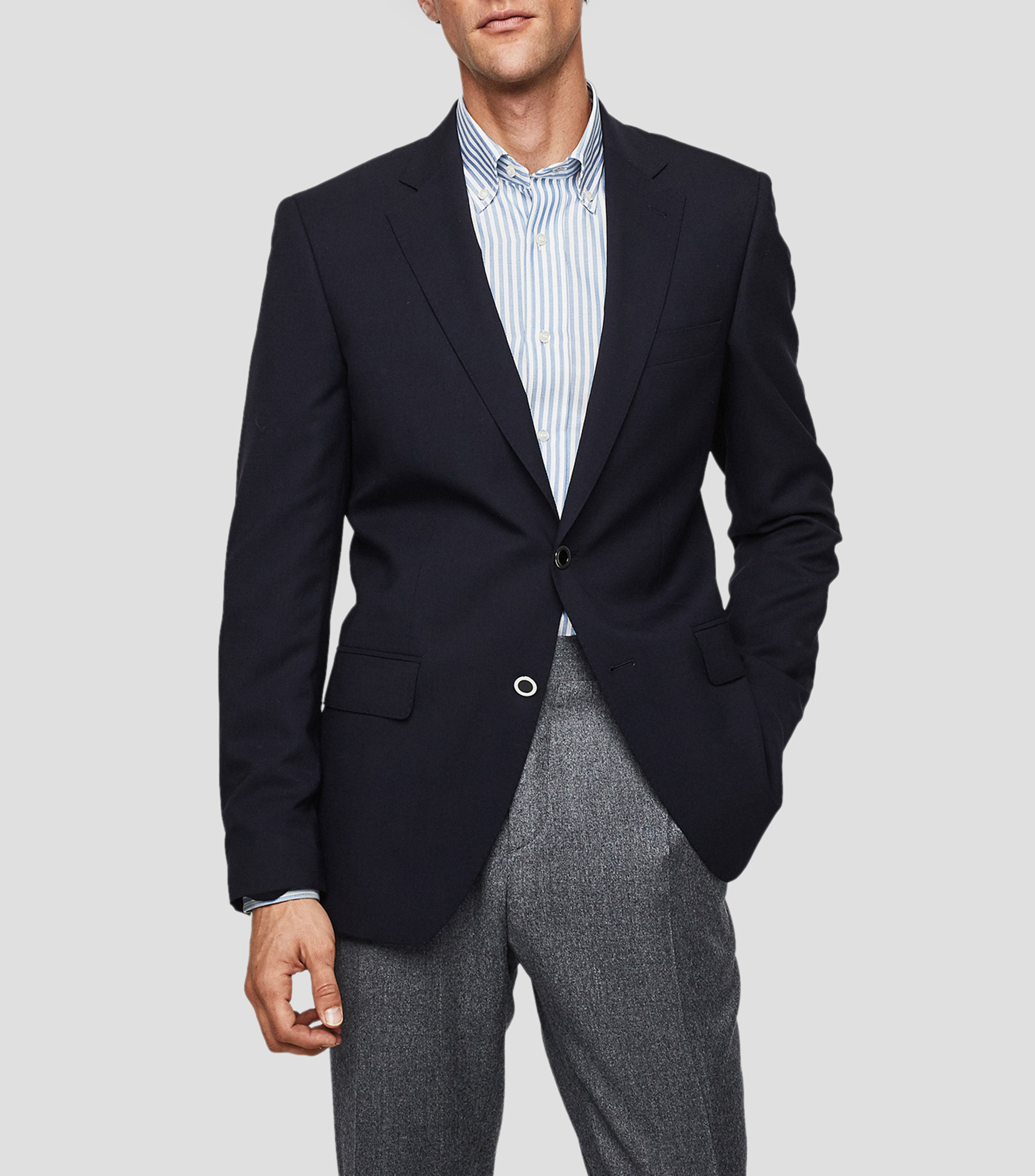 Saco de vestir liso Hombre